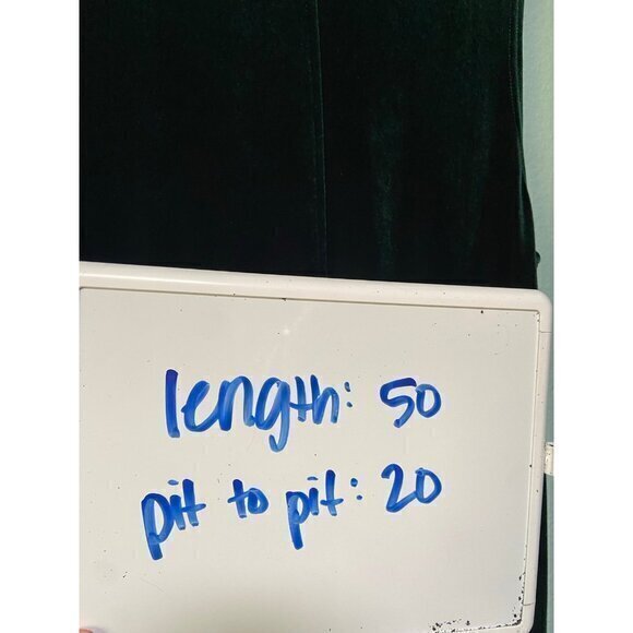 Vintage Studio Edge Women's Dark Green Emerald Velvet Dress with Pockets Size 10 - Picture 7 of 7